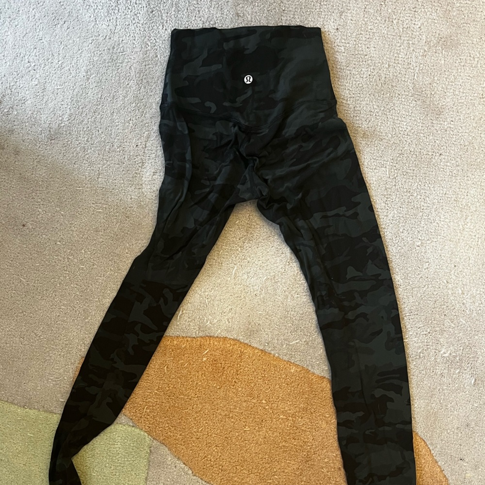 green camo lululemon align leggings size 2